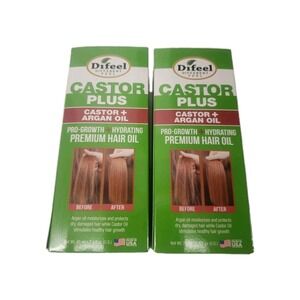 Difeel Castor Plus Argan - ProGrowth+ 2 Hydrating Hair Oil 2.5oz.